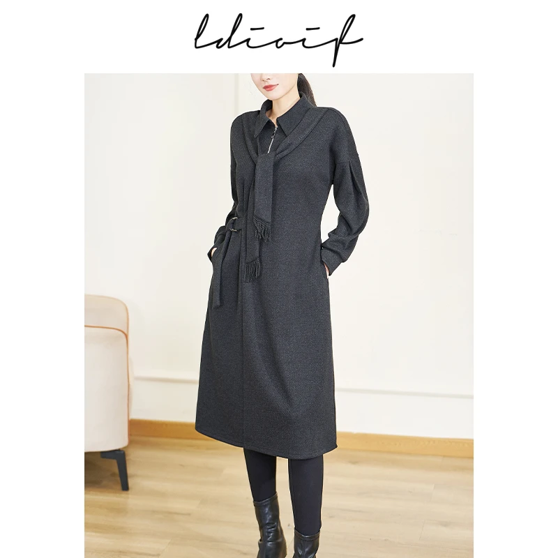 进口软糯金丝混纱工艺定制精梳棉流苏围巾可系带连衣裙#DLQ18976