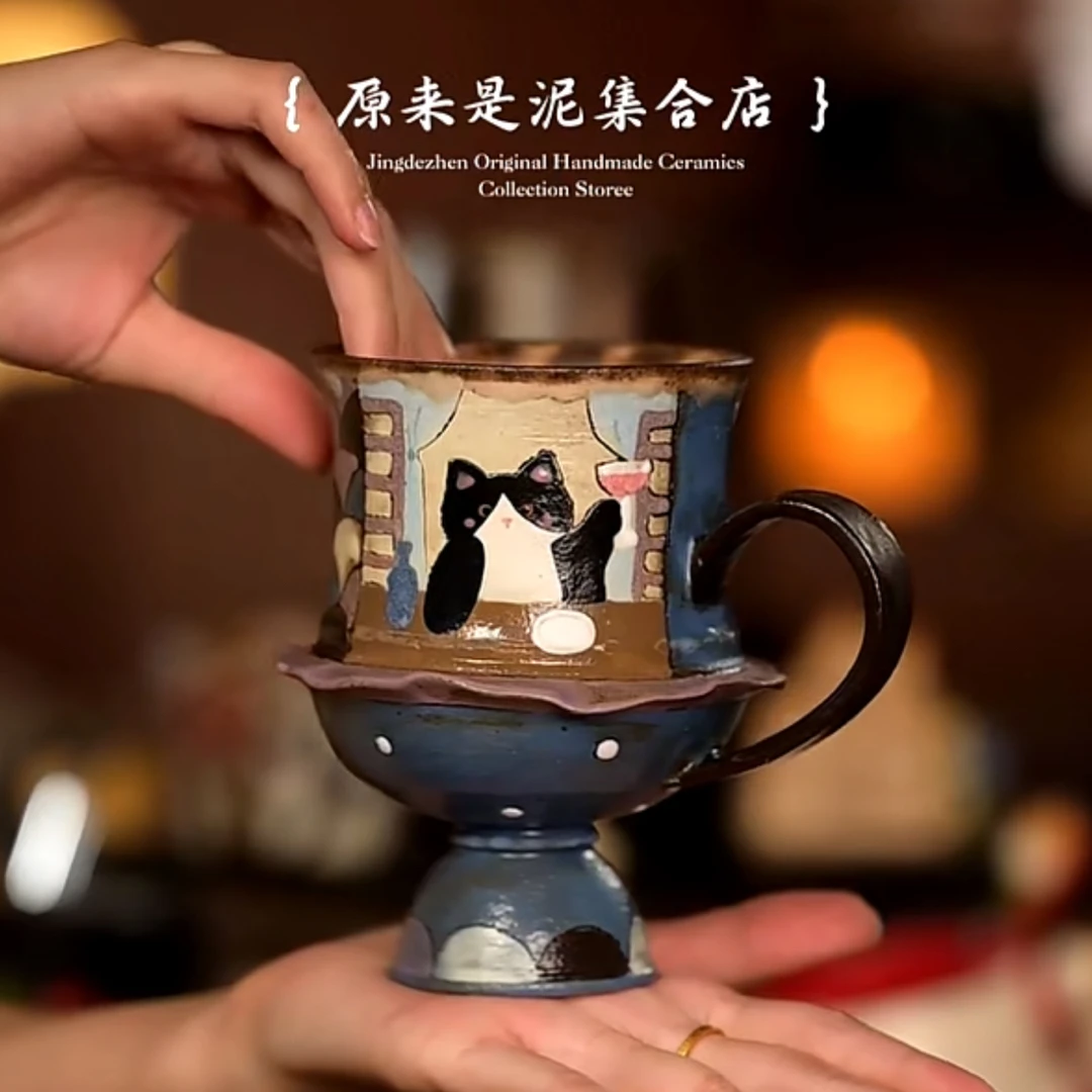 原来是泥原创手作7409莳也集高脚