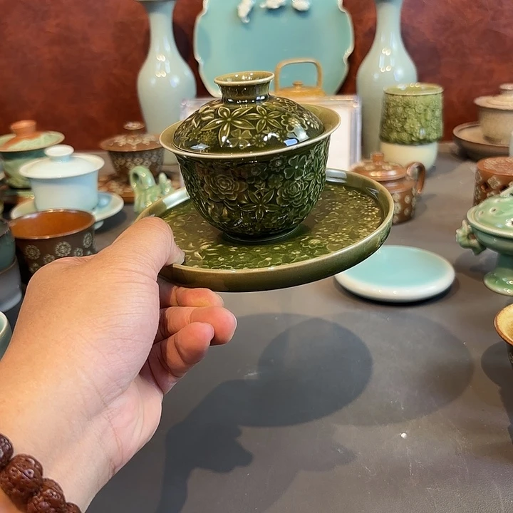仙***掌瓷片龙泉青瓷龙泉青瓷