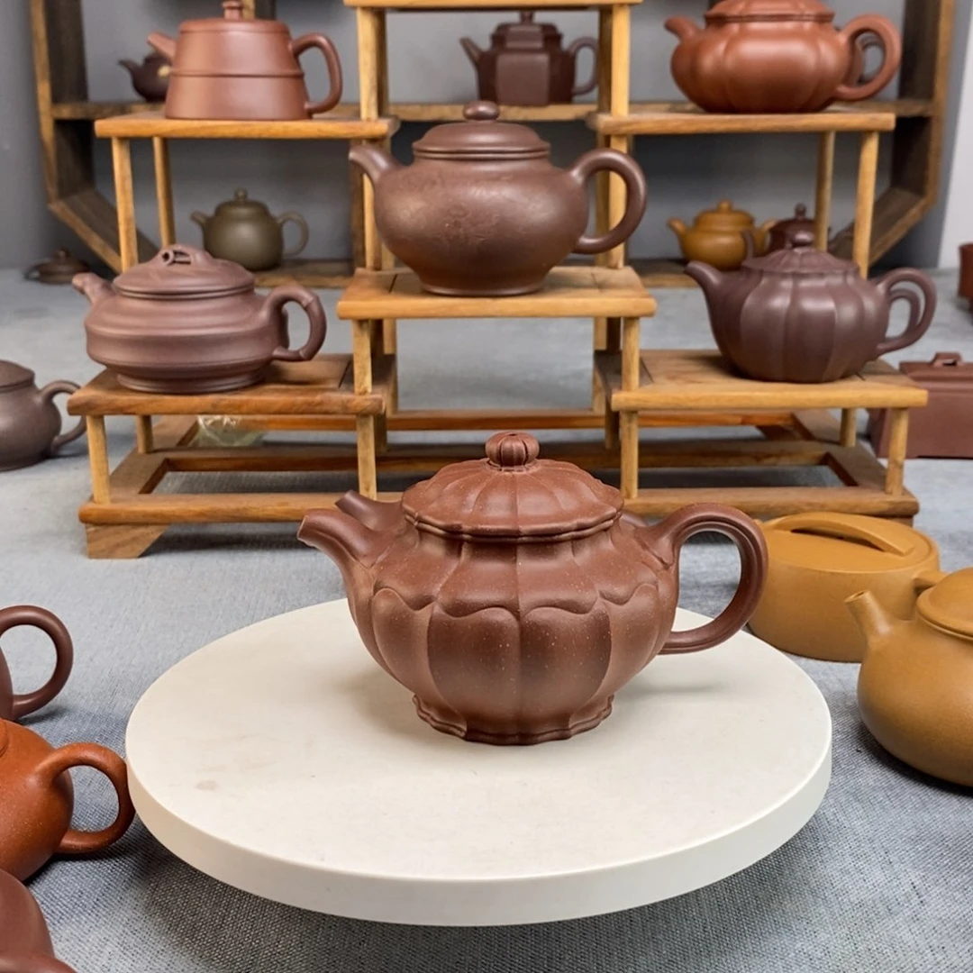 紫砂茶壶筋纹掇只