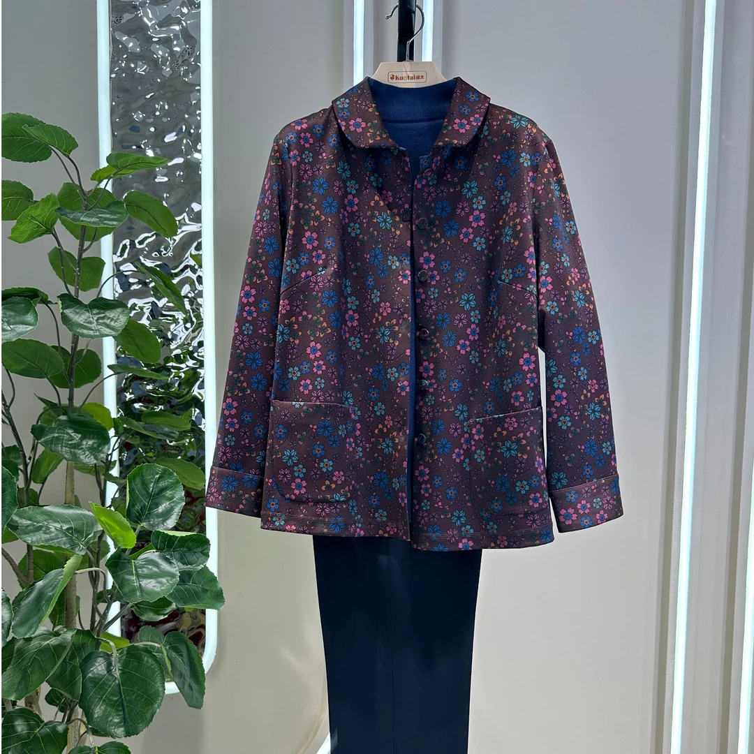 JIANKUAN 高品质印花风衣衬衣薄外套JK19019 衣长62