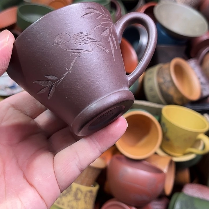 紫砂茶杯全手工紫砂主人杯