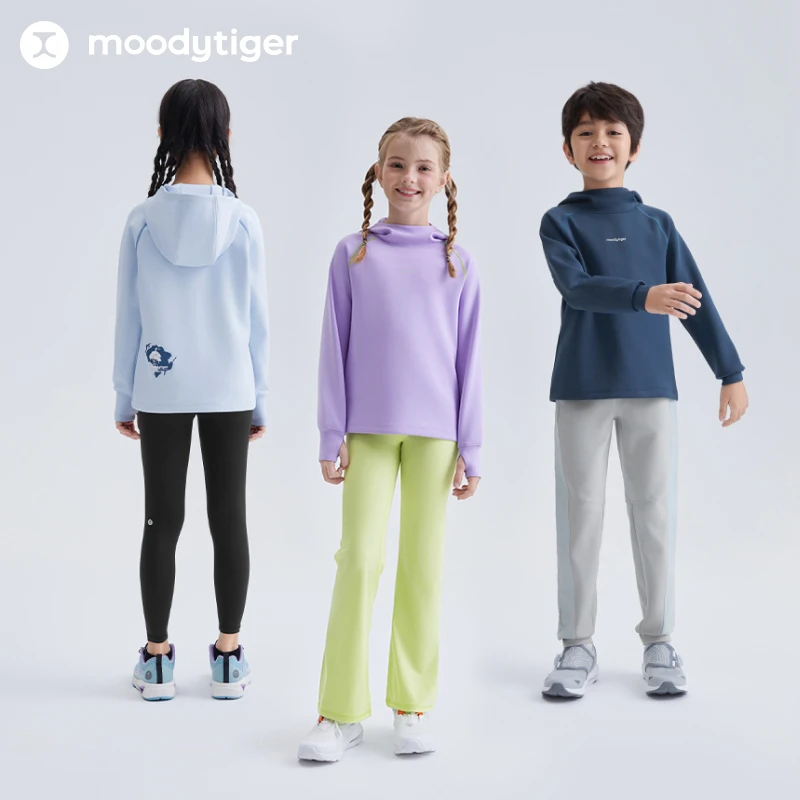 moodytiger儿童连帽运动休闲简约卫衣51510301【DR】