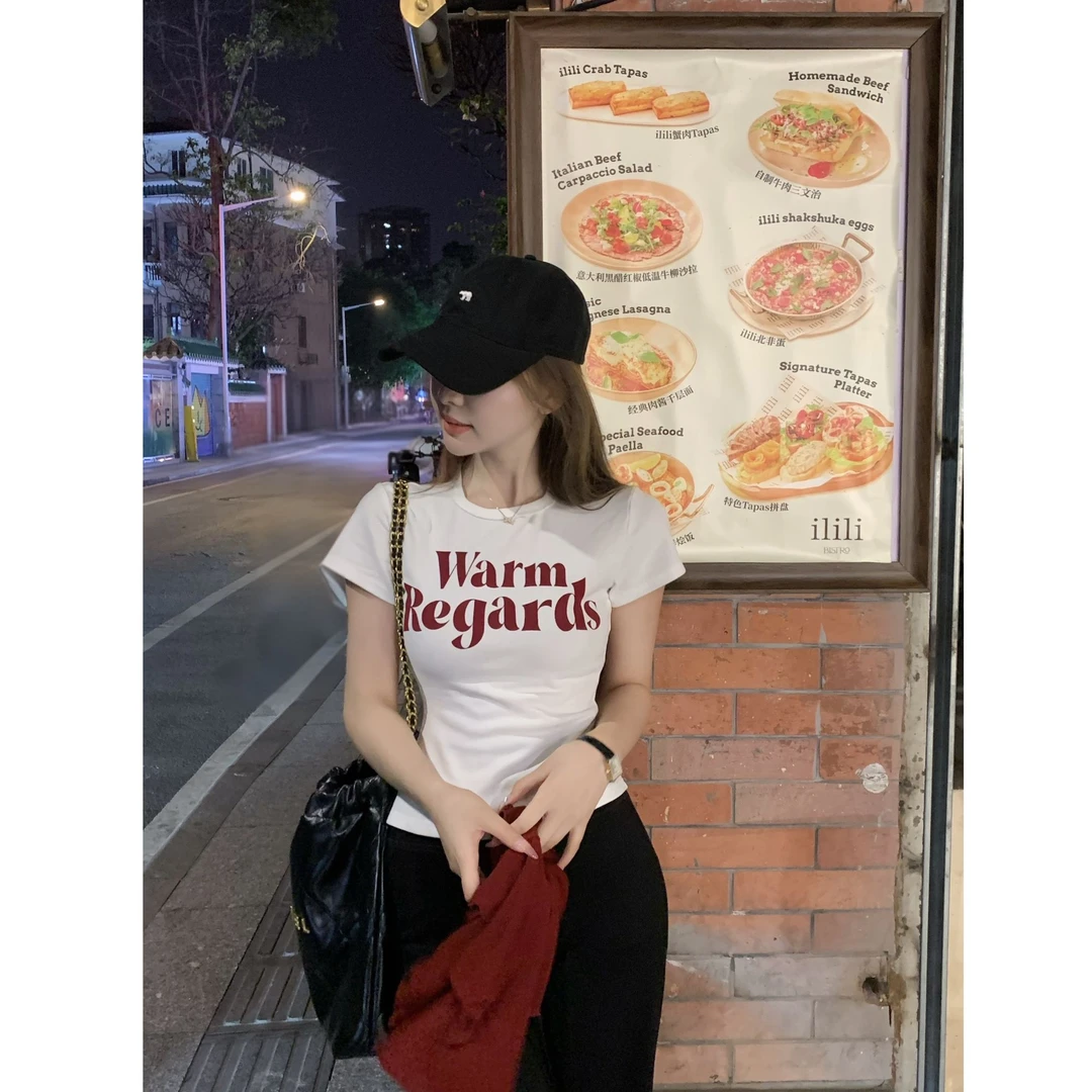 SZA【夏日热恋】夏季新款韩系百搭好看圆领短袖显瘦T恤上衣A-1725