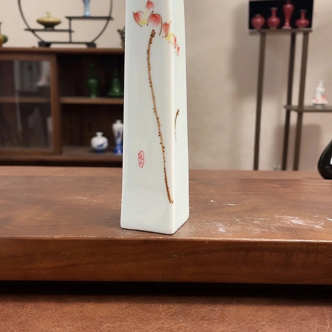 瓷片陶瓷小花瓶摆件