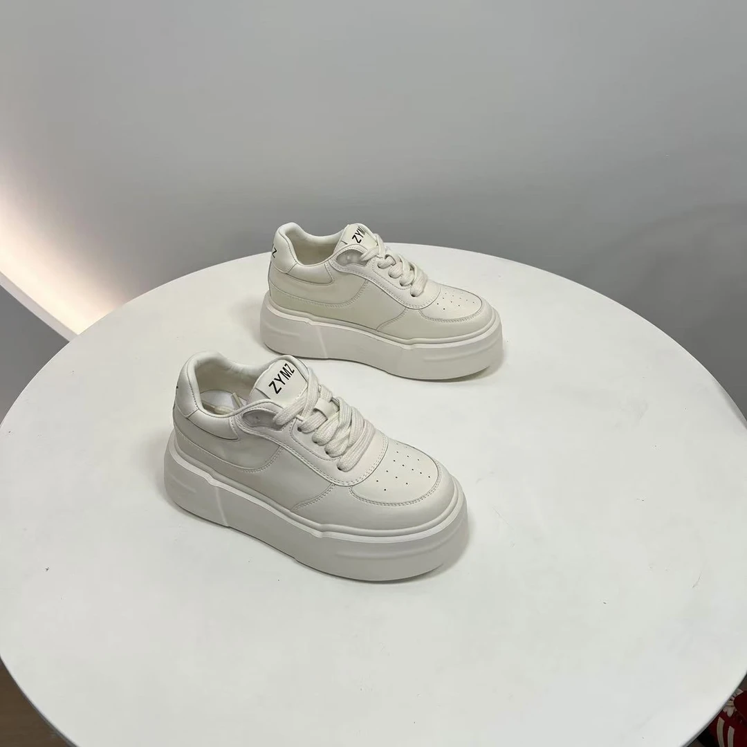 增高7.5CM 2024年新款小白鞋厚底百搭内增高小个子女鞋 G398