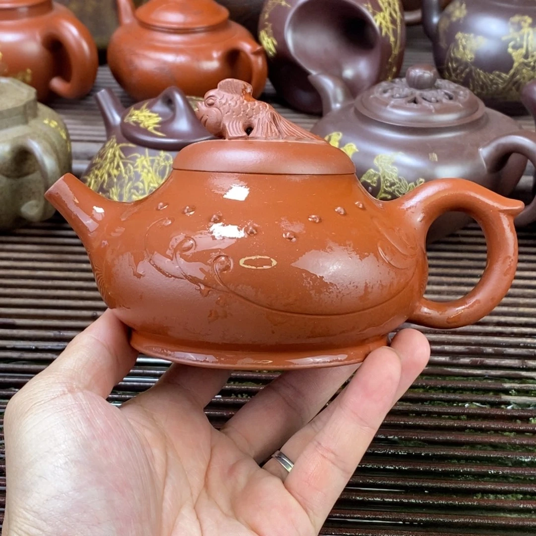 茶壶紫砂白7 鱼乐 底槽清