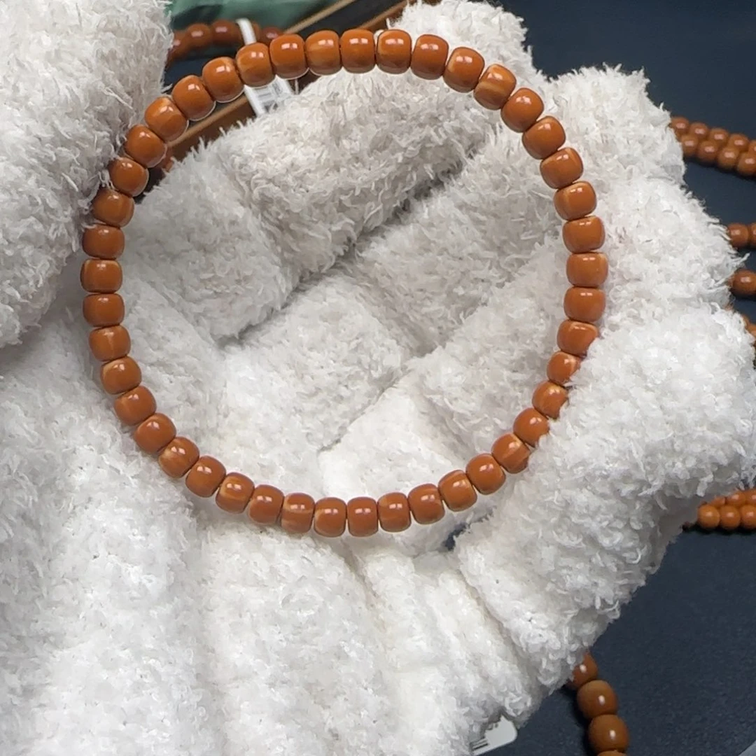 手串橄榄核老挝单圈极限弧三花5.1mm