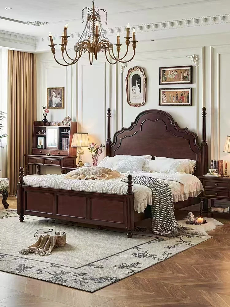 《鹏仔严选》桃花心木  美式安娜床#8899