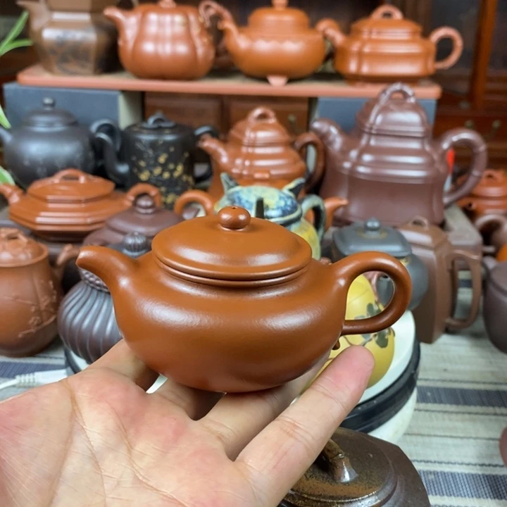 茶壶紫砂全手工仿古130cc原矿赵庄朱泥特价