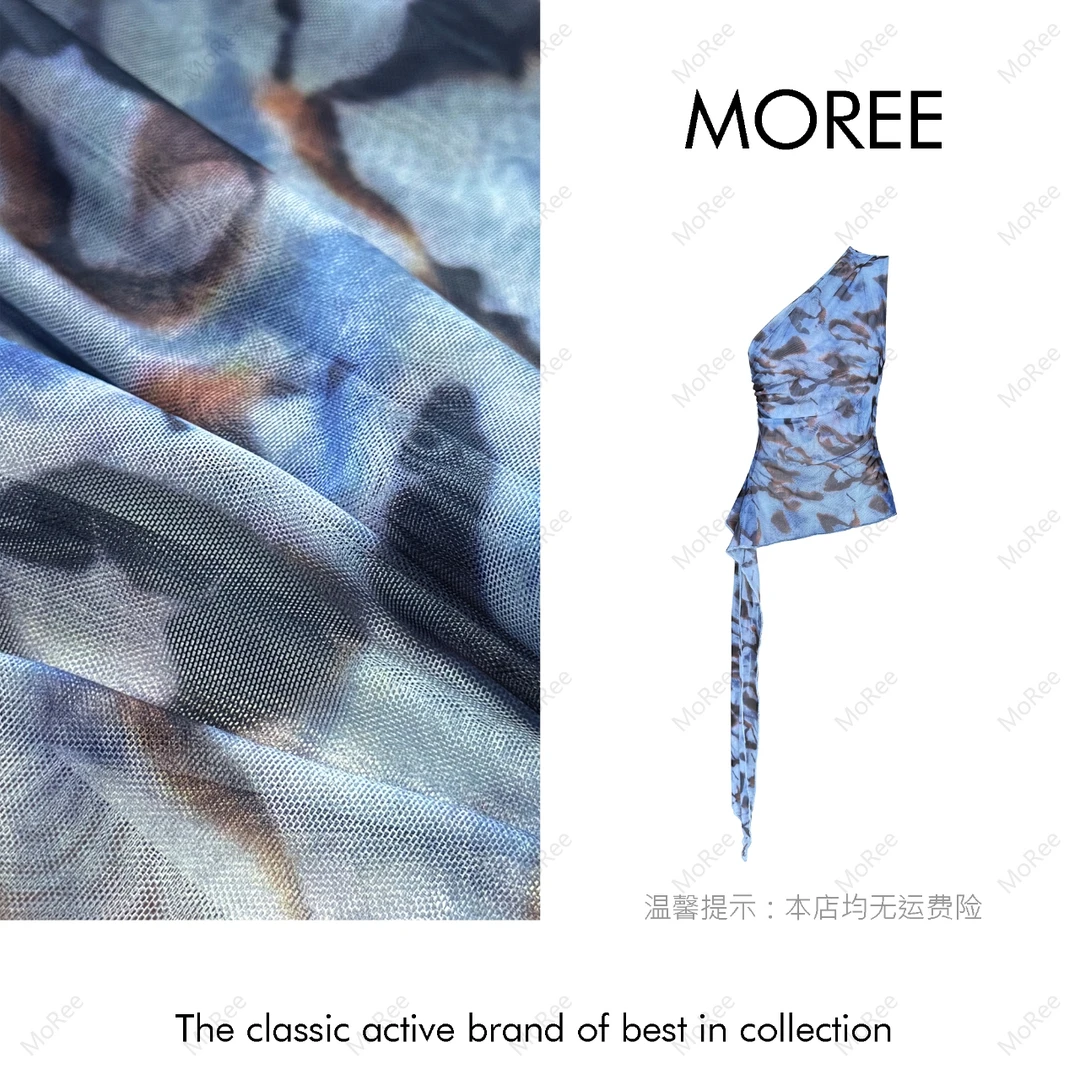 【MOREE】设计师款Un ami véritable斜肩飘带设计上衣-83898
