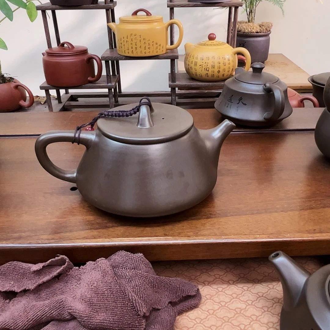 紫砂茶壶大石瓢紫泥450毫升
