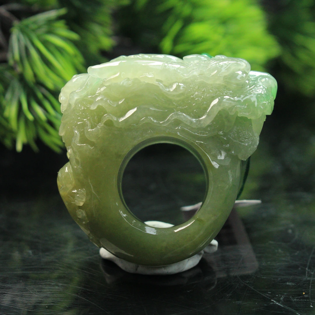 ZB53天然缅甸翡翠A货龙扳指/200162嘉禾臻宝拍卖