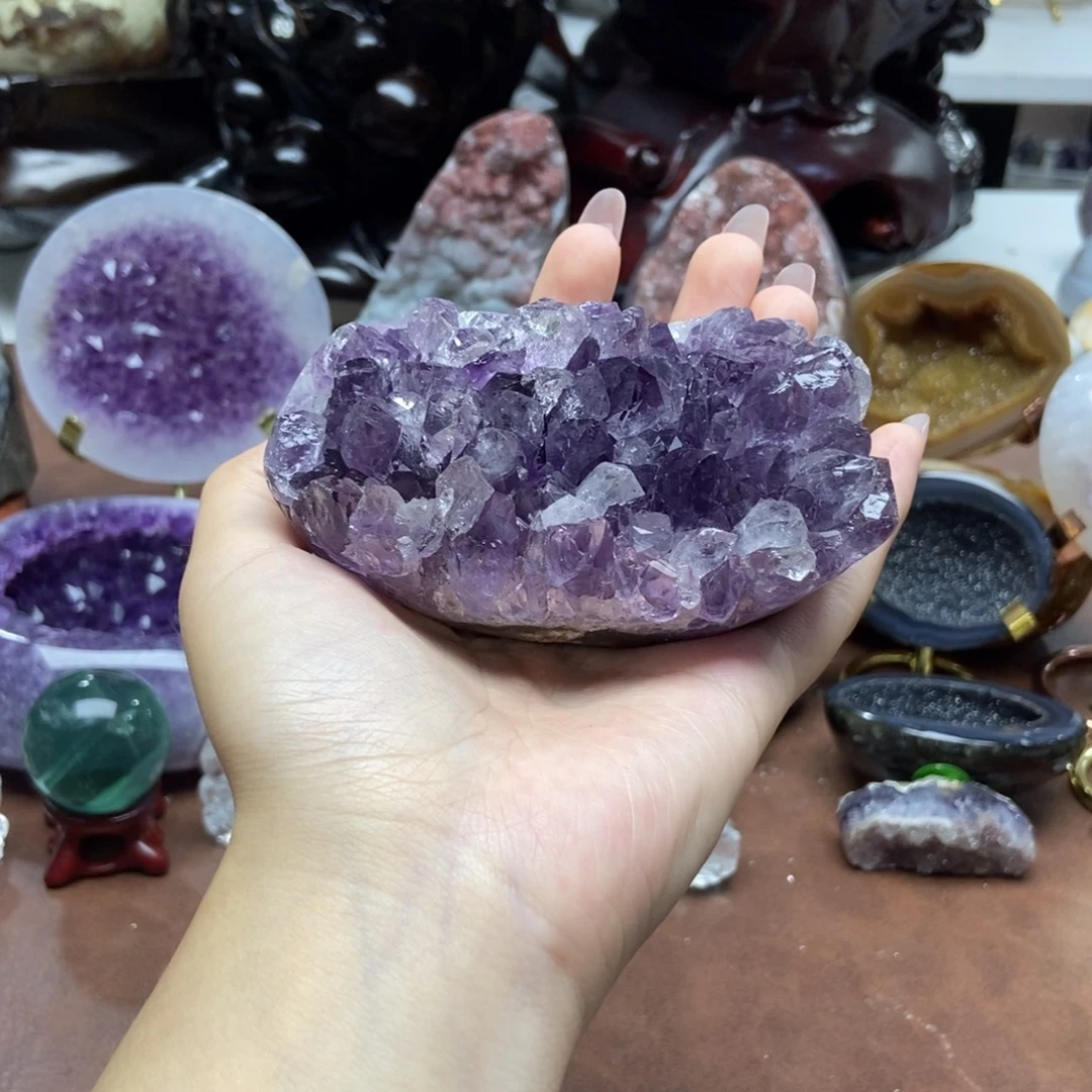 紫晶摆件未镶嵌水晶