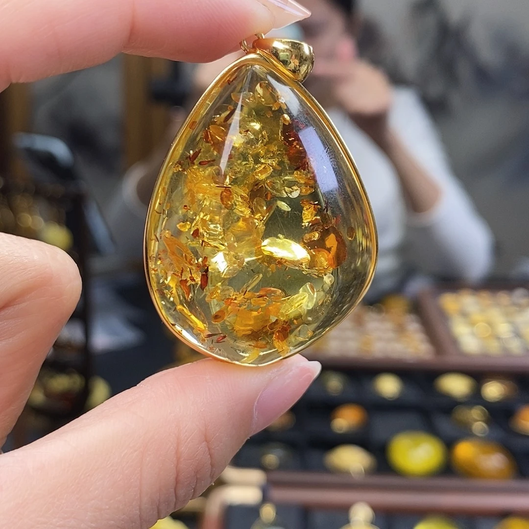 琥珀未镶嵌裸石成品