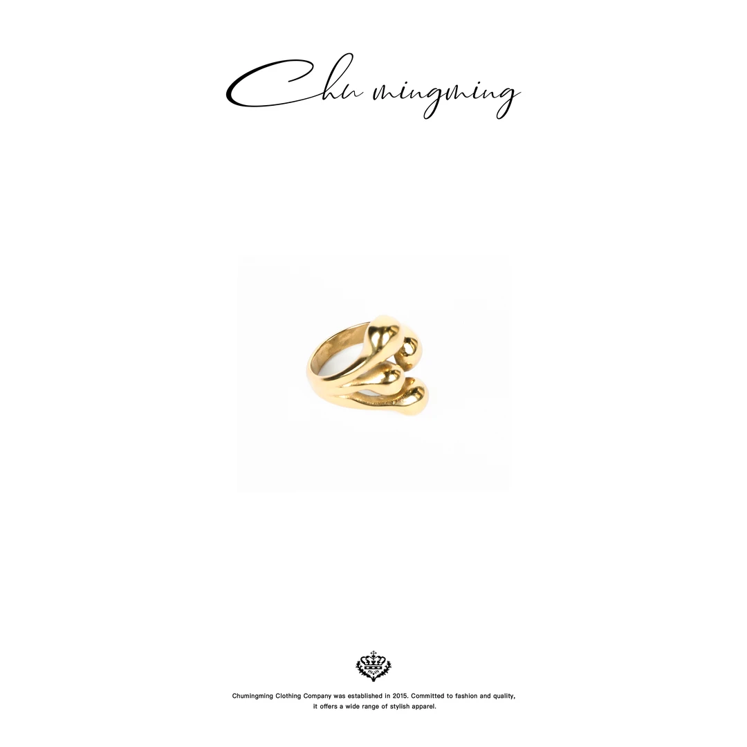 铜合金戒指  【CHUMINGMING】水滴豆豆戒指SP15137