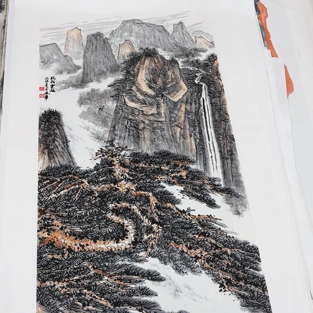 国画四尺四开手绘作品