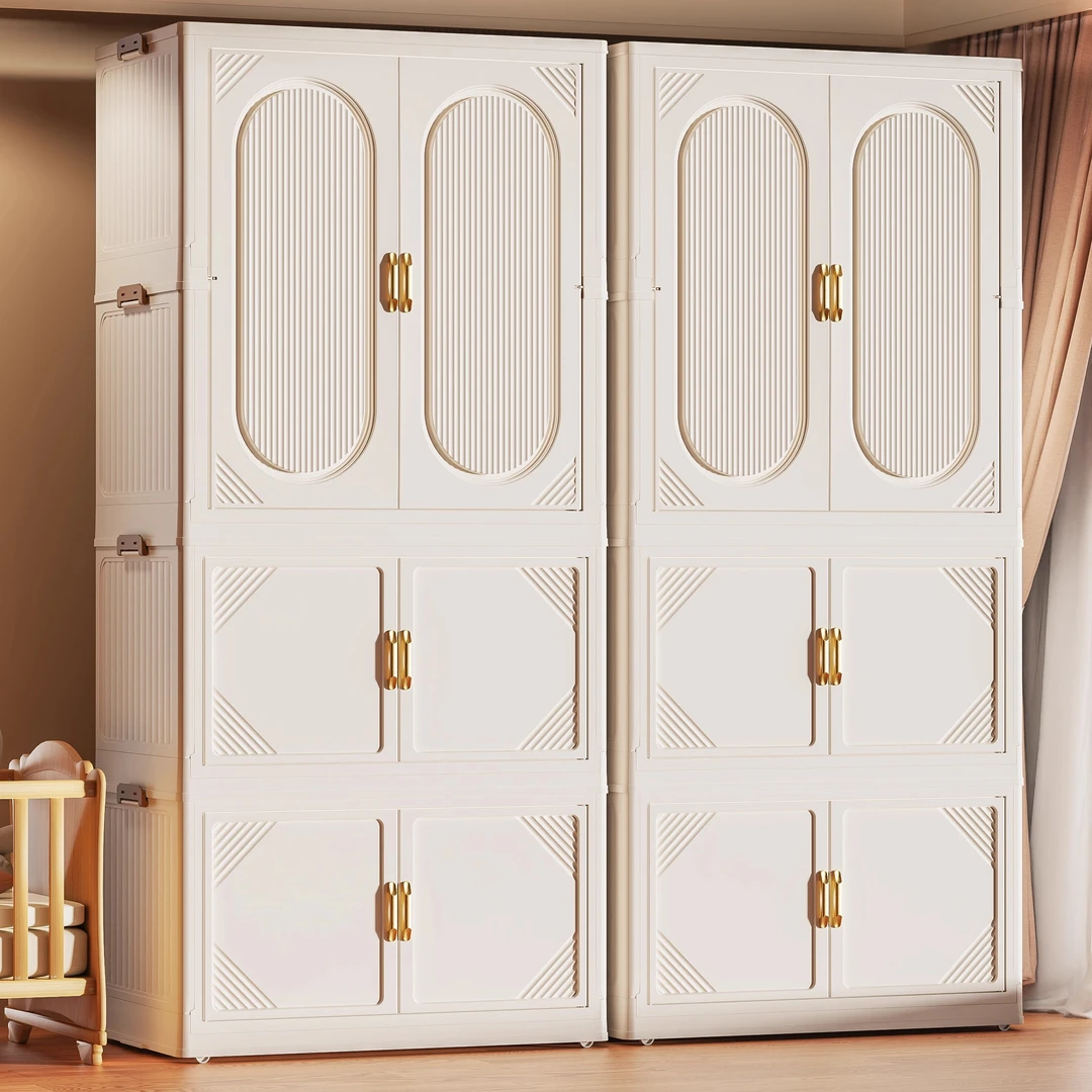 75面宽简易衣柜婴儿衣服分类整理收纳柜子儿童塑料储物小衣橱