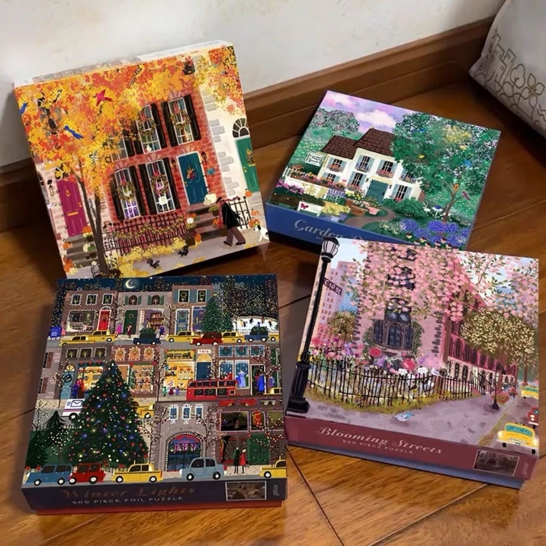 【清-库-存】春夏秋冬500片拼图系列益智玩具节日礼物