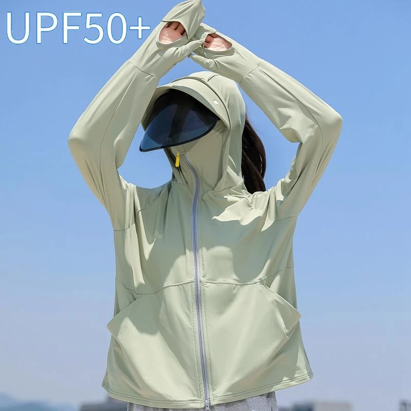 UPF50+防晒衣女夏季2025新款防紫外线薄款冰丝大码防晒服骑车外套