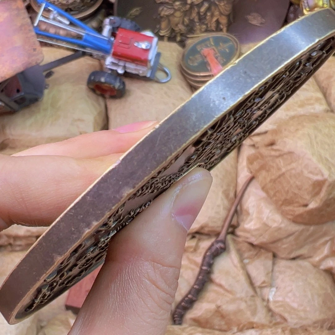 原矿风磨铜铜镜一个