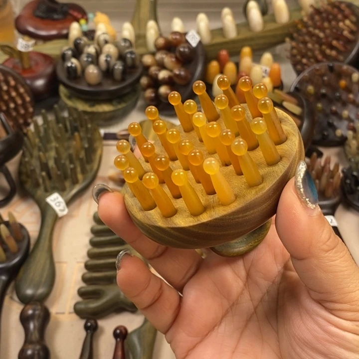 绿檀金齿羊角28齿