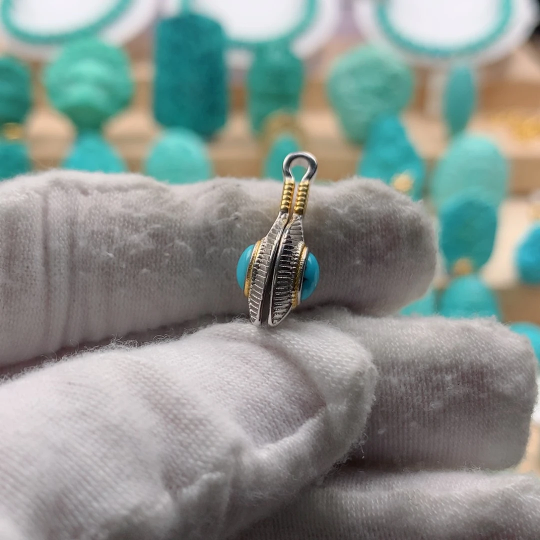 绿松石配饰银S925镶嵌