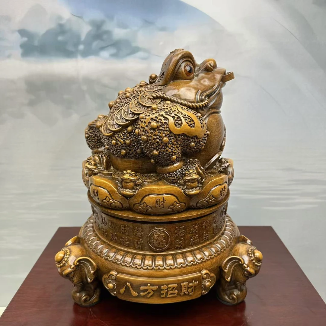 八方招财金蟾中式家居装饰摆件长约28高约30
