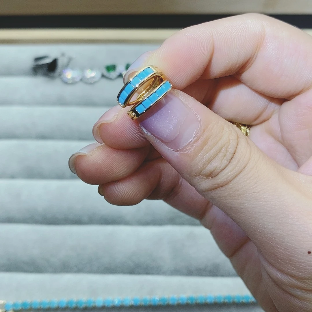 【闪购商品】银S925镶嵌耳饰托帕石