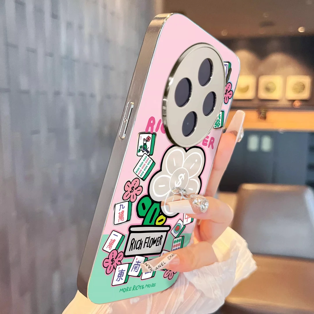 适用于vivox200promini手机壳全包镜头镜面麻将花x60创意70防摔90