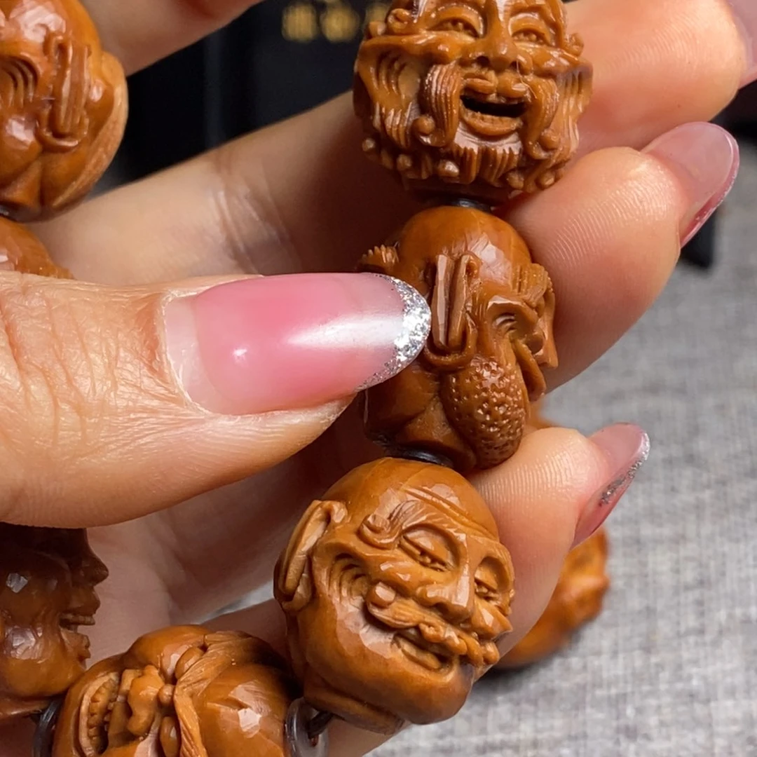 橄榄核手串/手链磊**石十八罗汉手串，