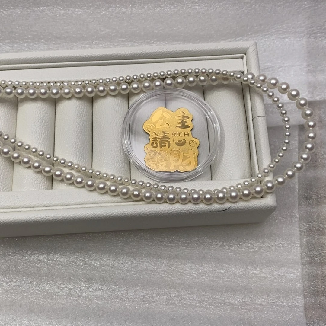 淡水珍珠颈饰银S925镶嵌小*吖