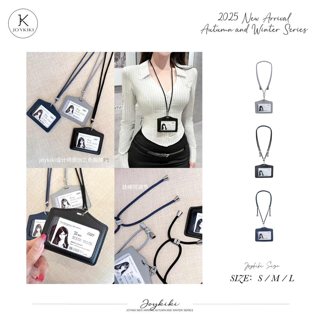 非金属皮质吊坠 JOYKIKI金金 学院风百搭设计原创设计胸牌J25P165
