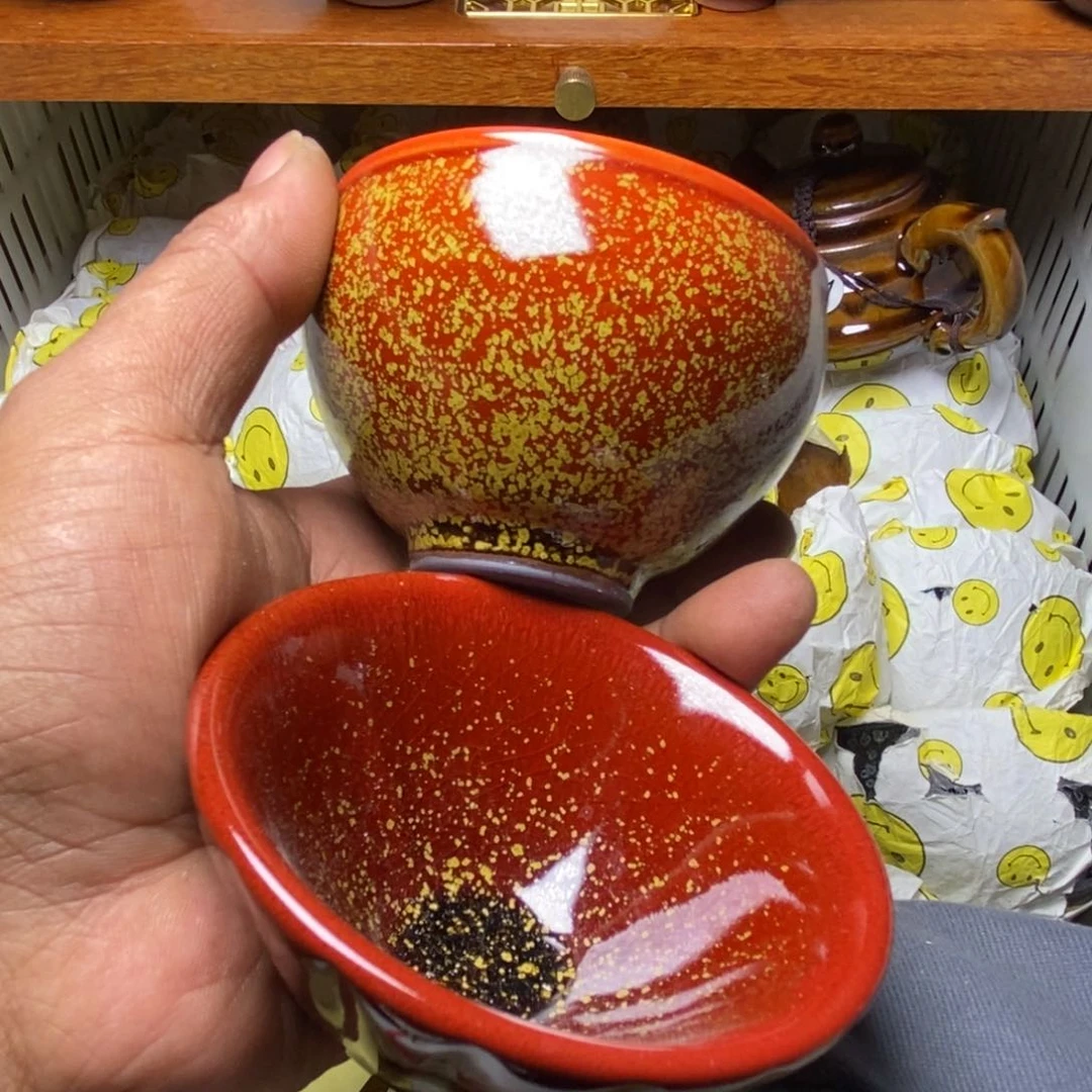 茶盏余*喜建盏喝茶主人杯茶杯