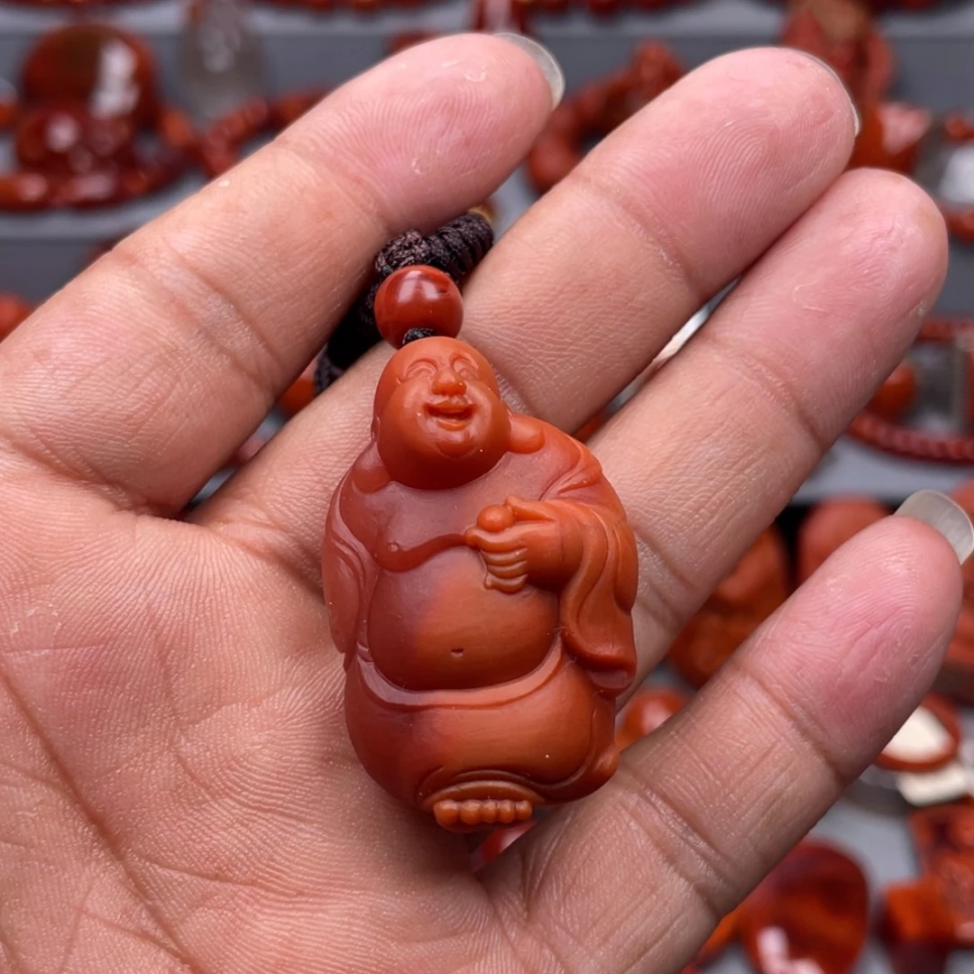 南红玛瑙未镶嵌珠宝奇石吊坠