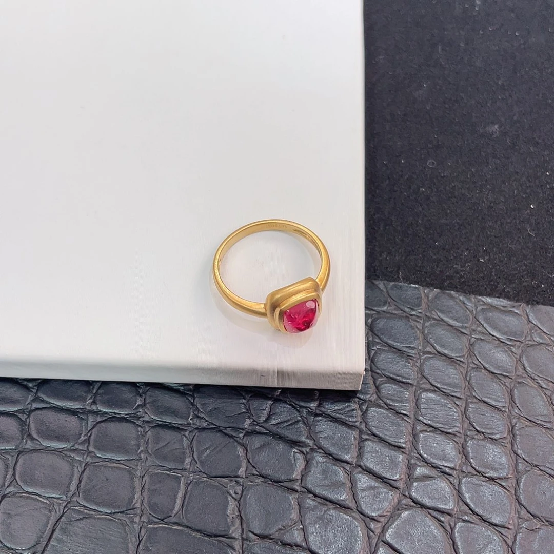 碧玺 糖塔戒指18K金镶嵌M***喵