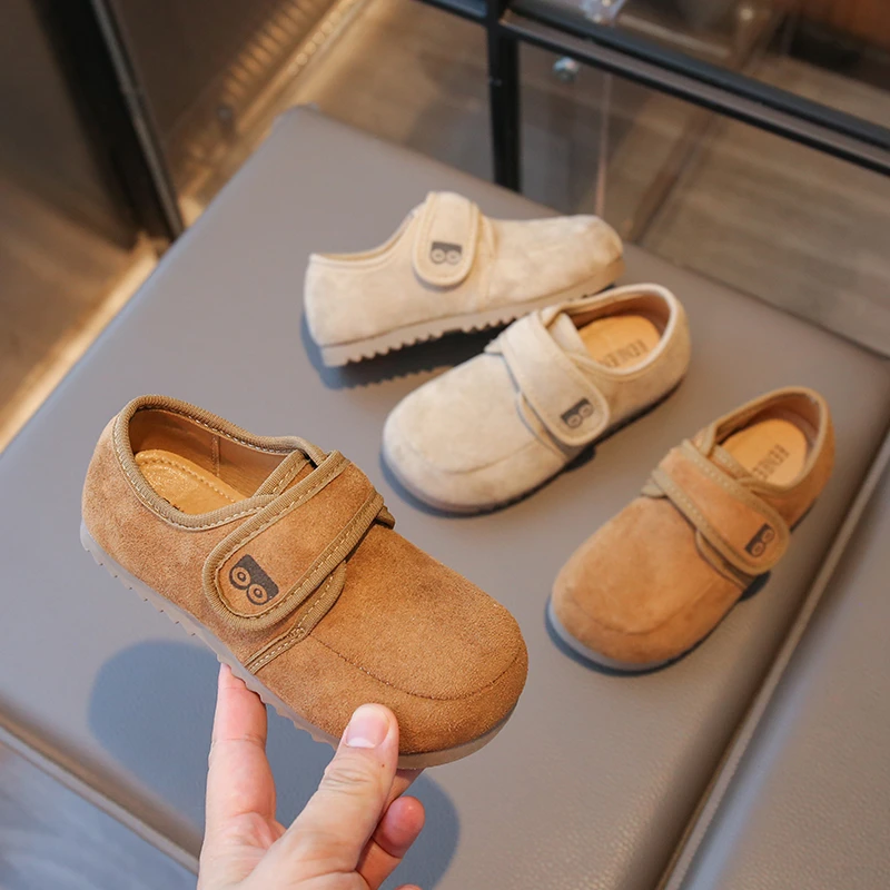 女童勃肯鞋软底小皮鞋2025新款秋季儿童鞋子男童磨砂皮单鞋中大童