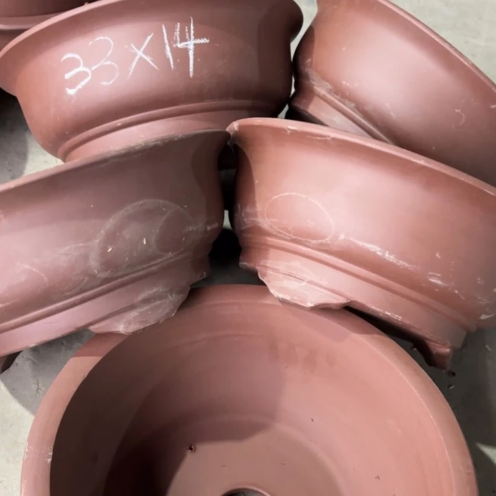紫砂花盆100-5。        33-14