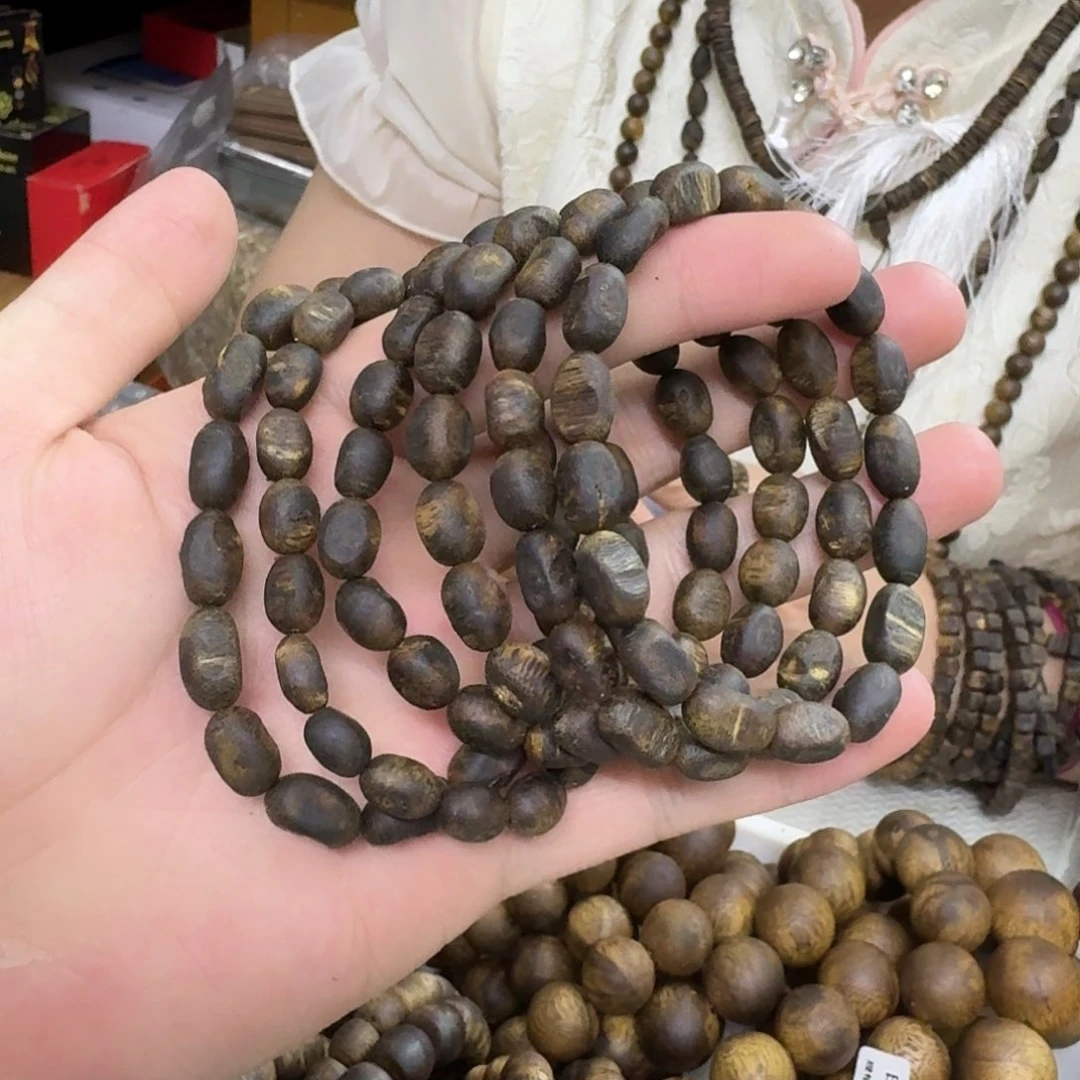 手串沉香木白棋沉水留疤单圈 6 克多样性发一