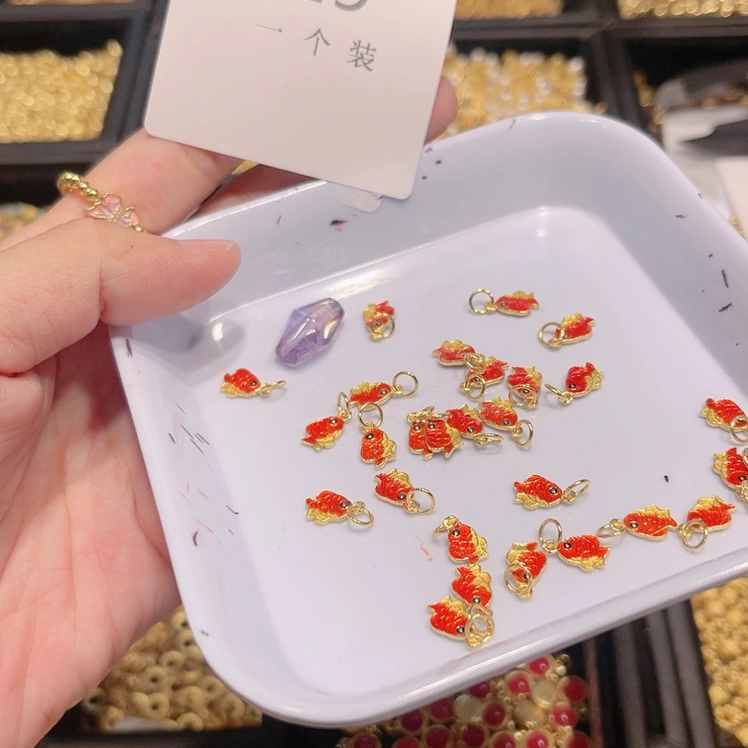 水晶珠宝半成品银S925镀金镶嵌29