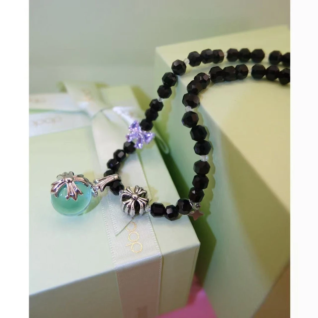 铜合金锆石项链 小众设计百搭ins项链48637