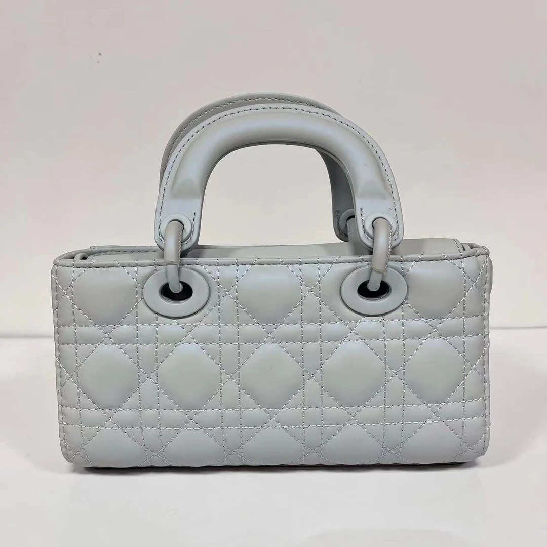 【小裴戴妃】TR-原创小众设计款--珠光灰磨砂色横板戴妃包-22*7*11