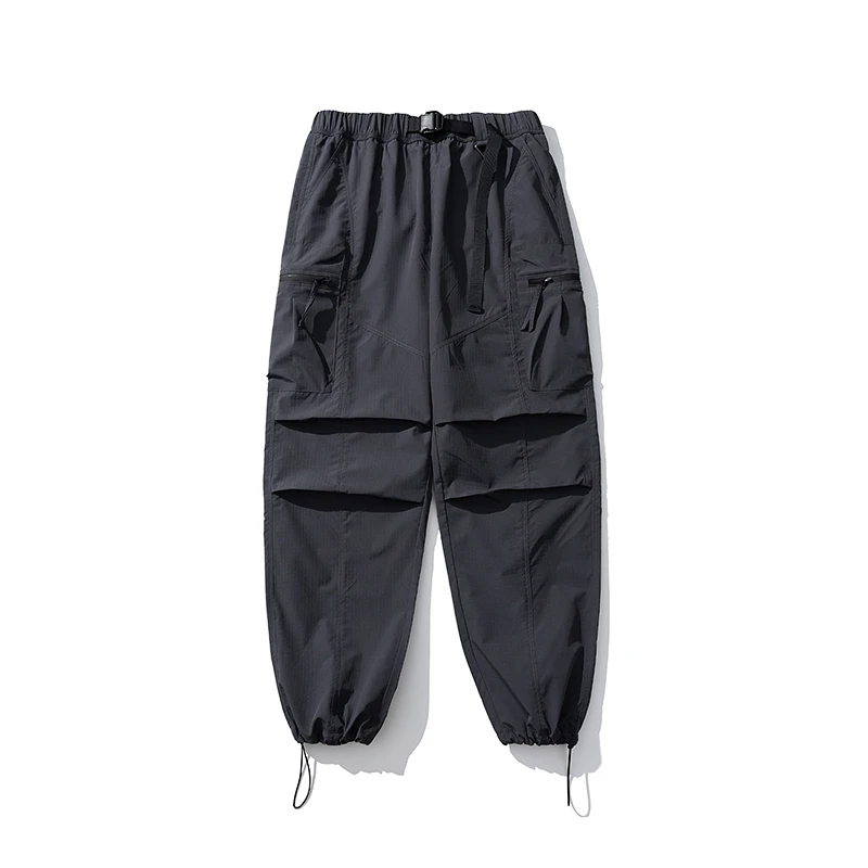 春秋季防水工装裤休闲裤裤子束脚裤日系速干多口袋户外百搭运动裤