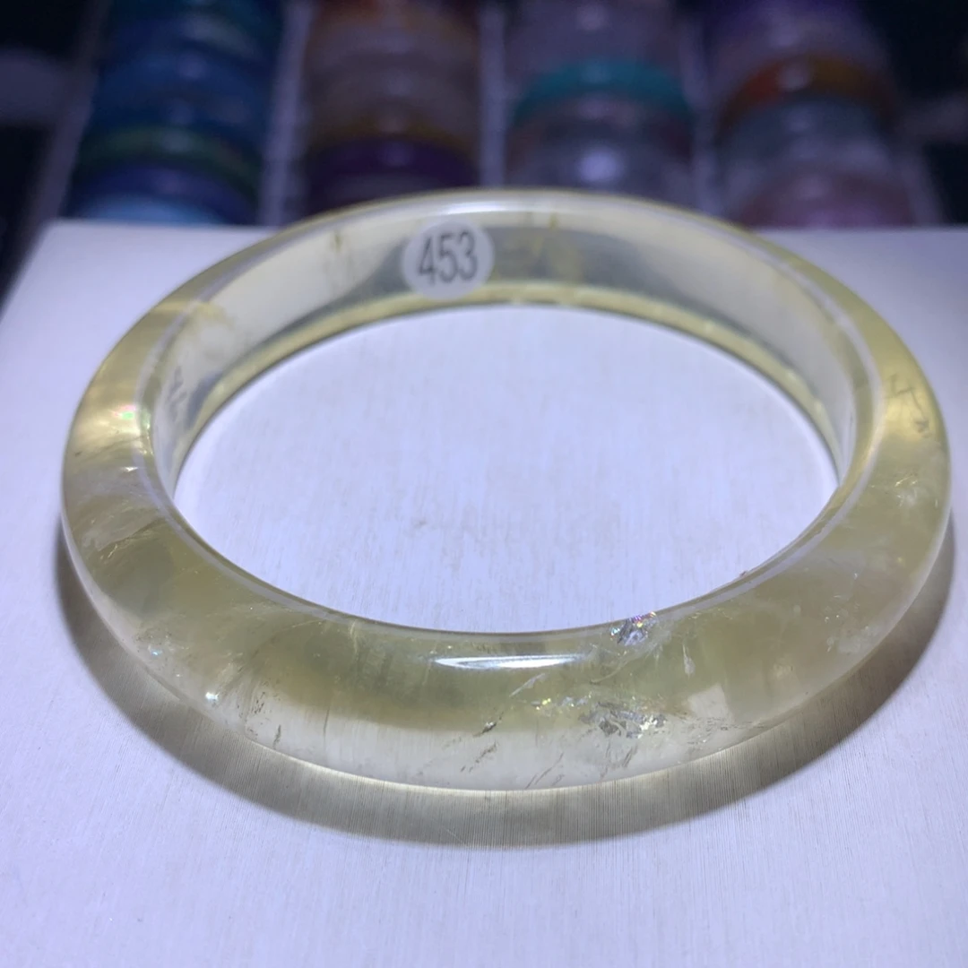 水晶银S925镶嵌手镯黄水63.1圈453