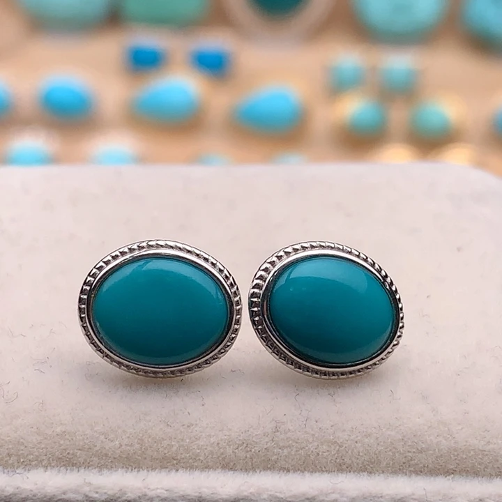 绿松石银S925镶嵌珠宝奇石