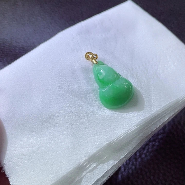 定制翡翠18K金镶嵌翡翠