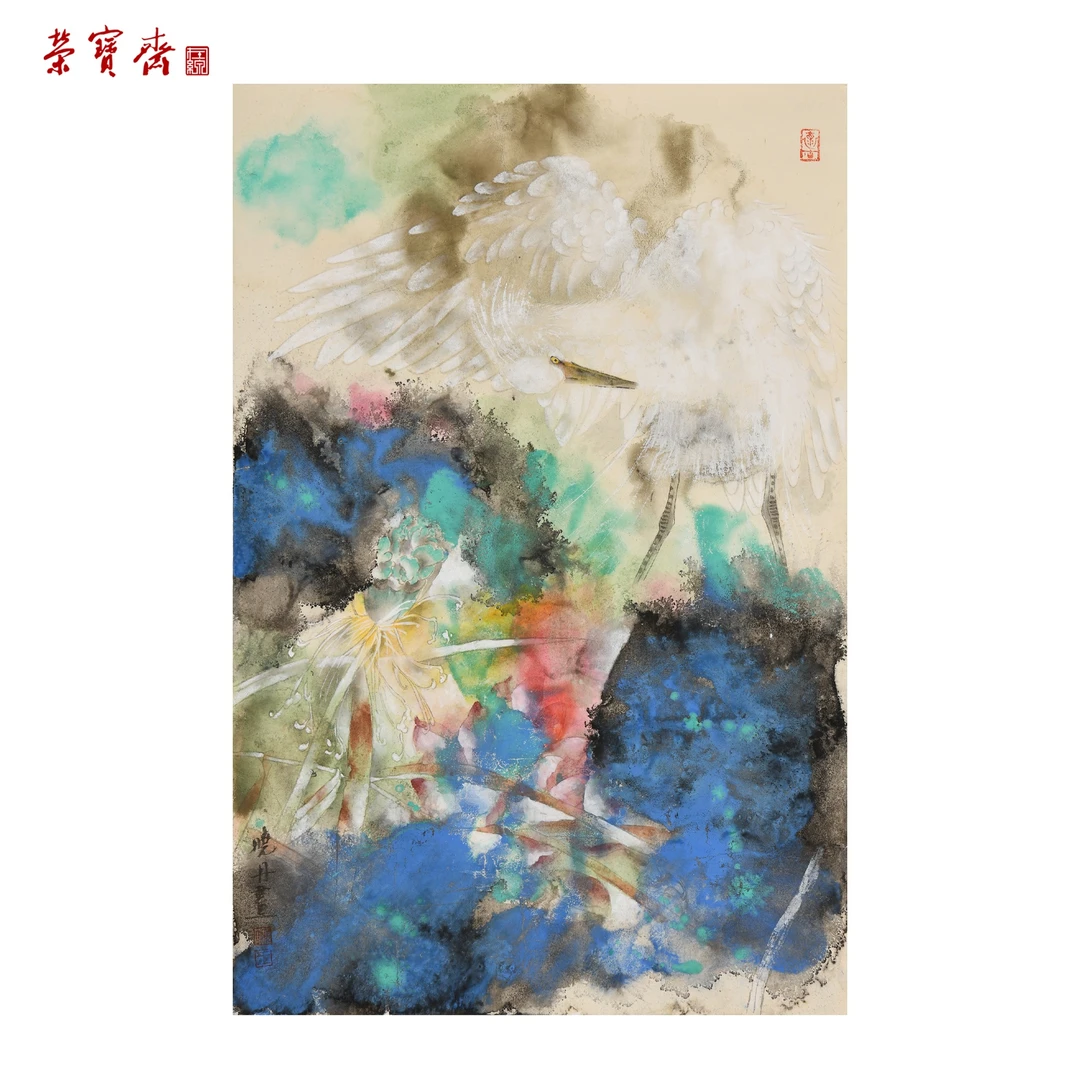 早6（F28119）《花鸟系列》书画 纸本已托 66*44cm