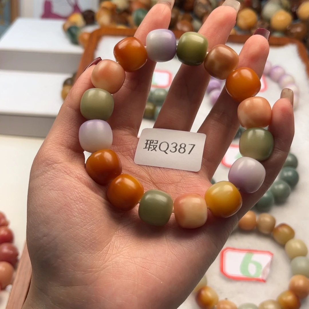 菩提根/象牙果手串梧*13mm瑕桶珠一串q387