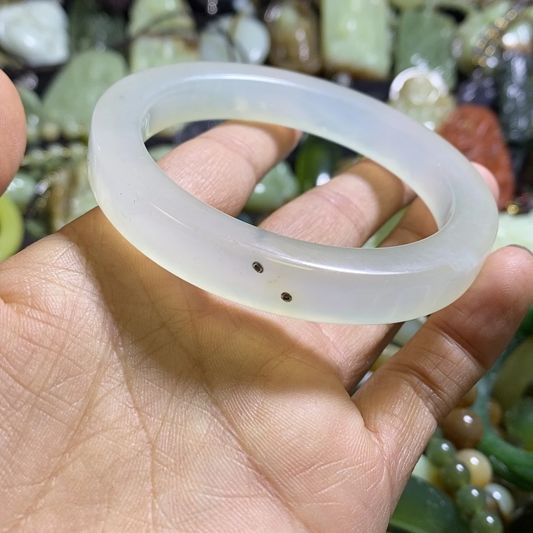 岫玉未镶嵌手镯60口径