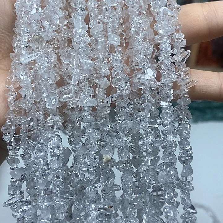 未镶嵌玛瑙/玉髓珠宝半成品天然白水晶绕手4圈